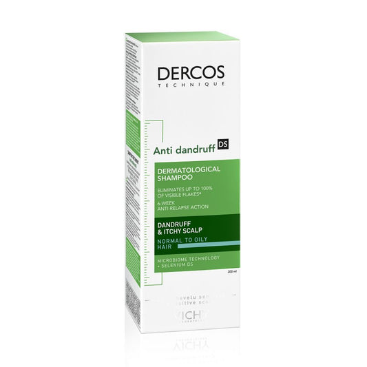 Sampon anti-matreata pentru par normal-gras Dercos, 200 ml, Vichy