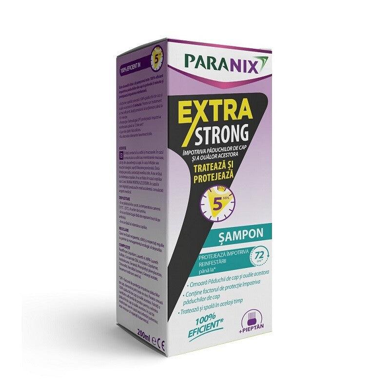 Sampon antipaduchi Extra Strong cu pieptan inclus Paranix, 200ml, Perrigo-