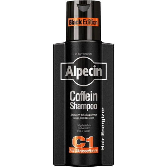 Sampon cu cafeina impotriva caderii parului C1 Black Edition, 200 ml, Alpecin