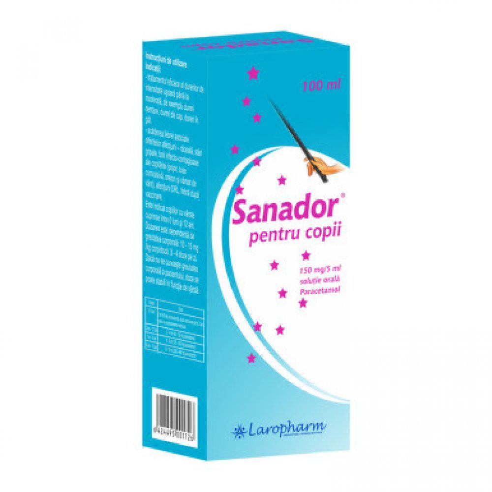 Sanador sirop pentru copii, 150 mg/5 ml, 100 ml, Laropharm-