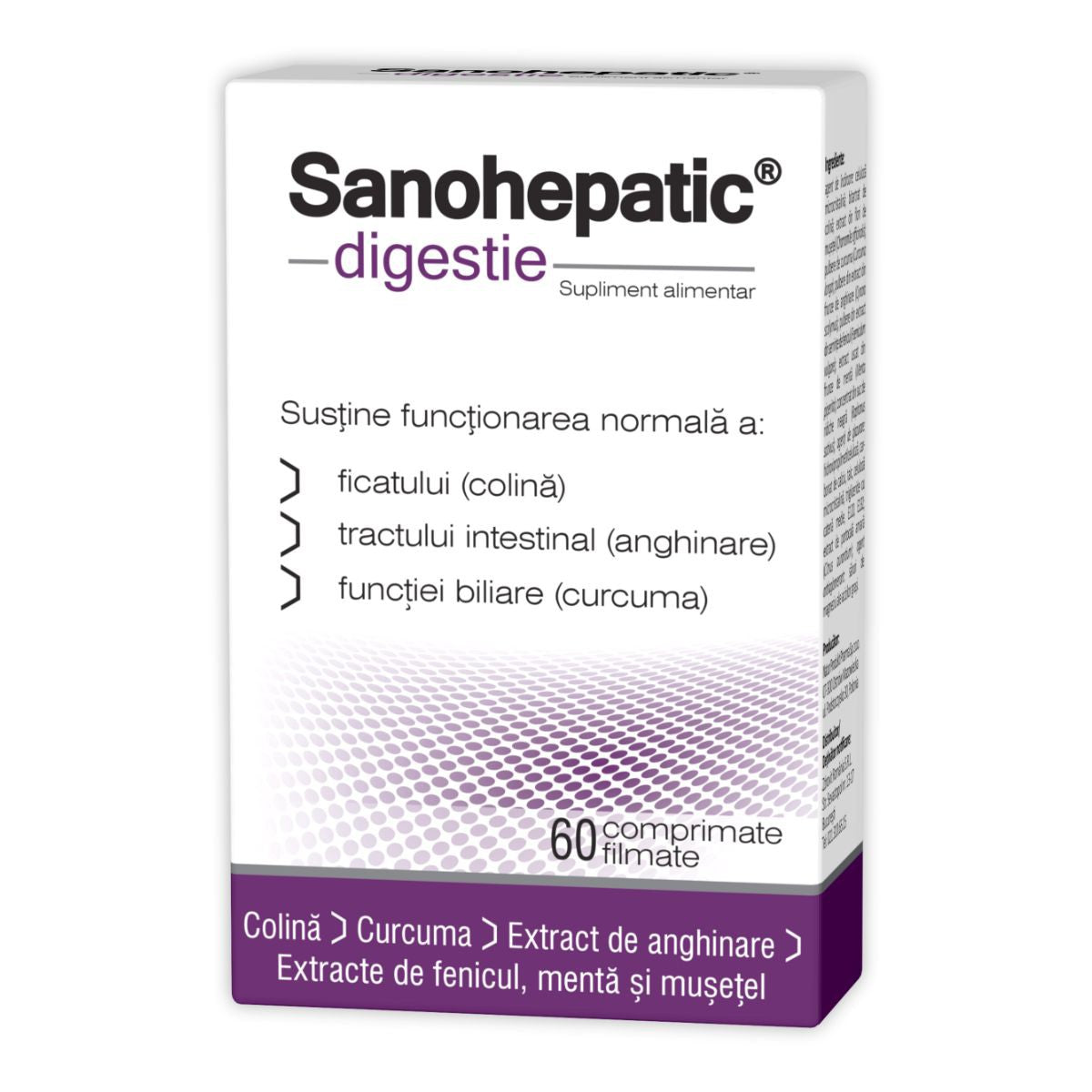 Sanohepatic DIGESTIE, 60 comprimate, Zdrovit - 5906204021801