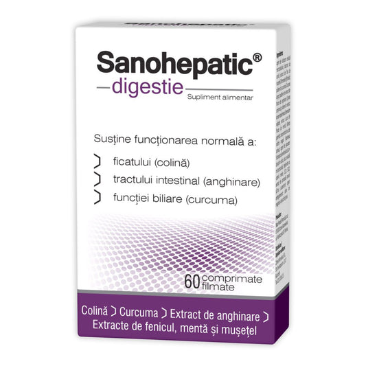 Sanohepatic DIGESTIE, 60 comprimate, Zdrovit