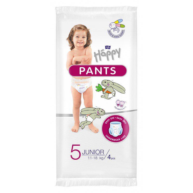 Scutece Happy Pants Junior Nr. 5, 11-18 kg, 4 bucati, Bella Baby-