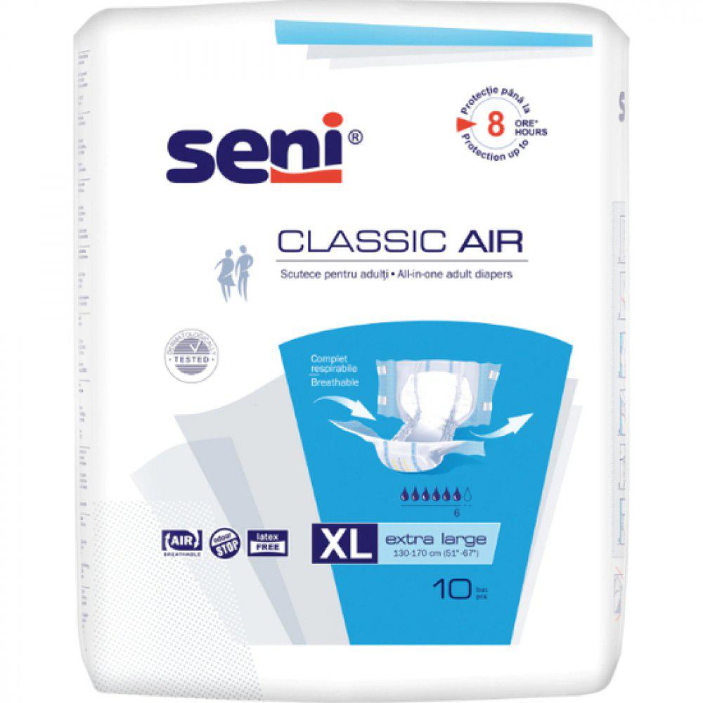 Scutece pentru adulti Classic Air Extra Large, 10 bucati, Seni-