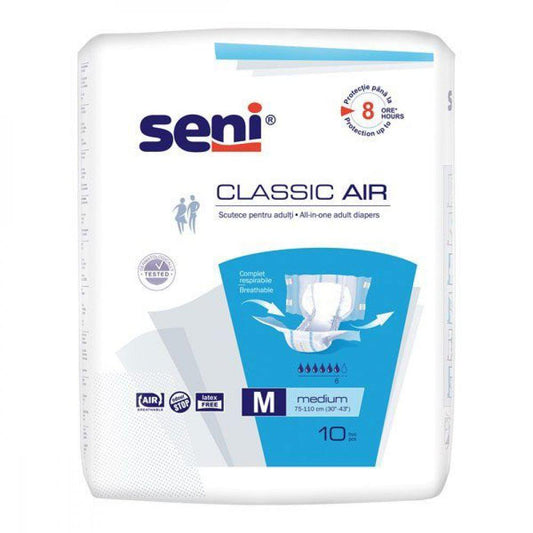 Scutece pentru adulti Seni Classic Air Medium, 10 bucati, Seni