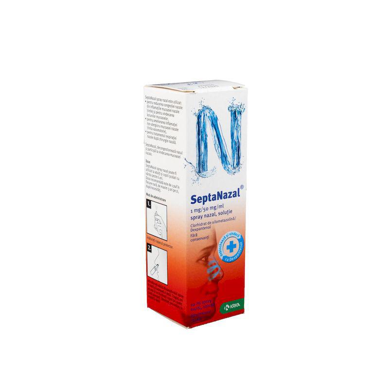 SeptaNazal Spray nazal, 1mg/50mg, 10 ml, Krka-