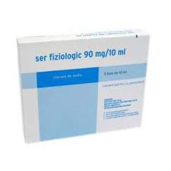 Ser fiziologic, 90 mg/10ml, 5 fiole, Zentiva-