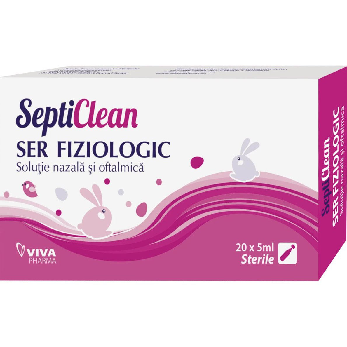 Ser fiziologic SeptiClean, 5 ml, 20 monodoze, Viva Pharma - 6425013000719