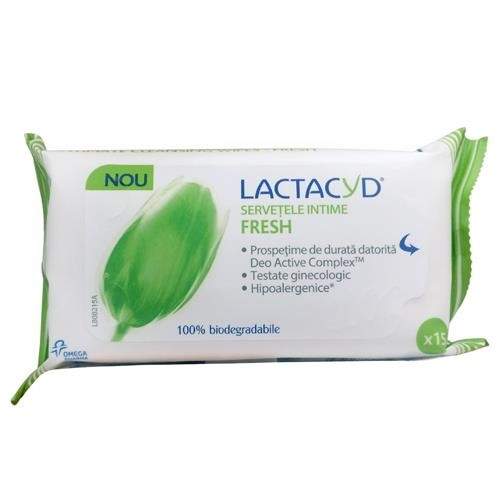 Servetele intime fresh Lactacyd, 15 bucati, Perrigo-