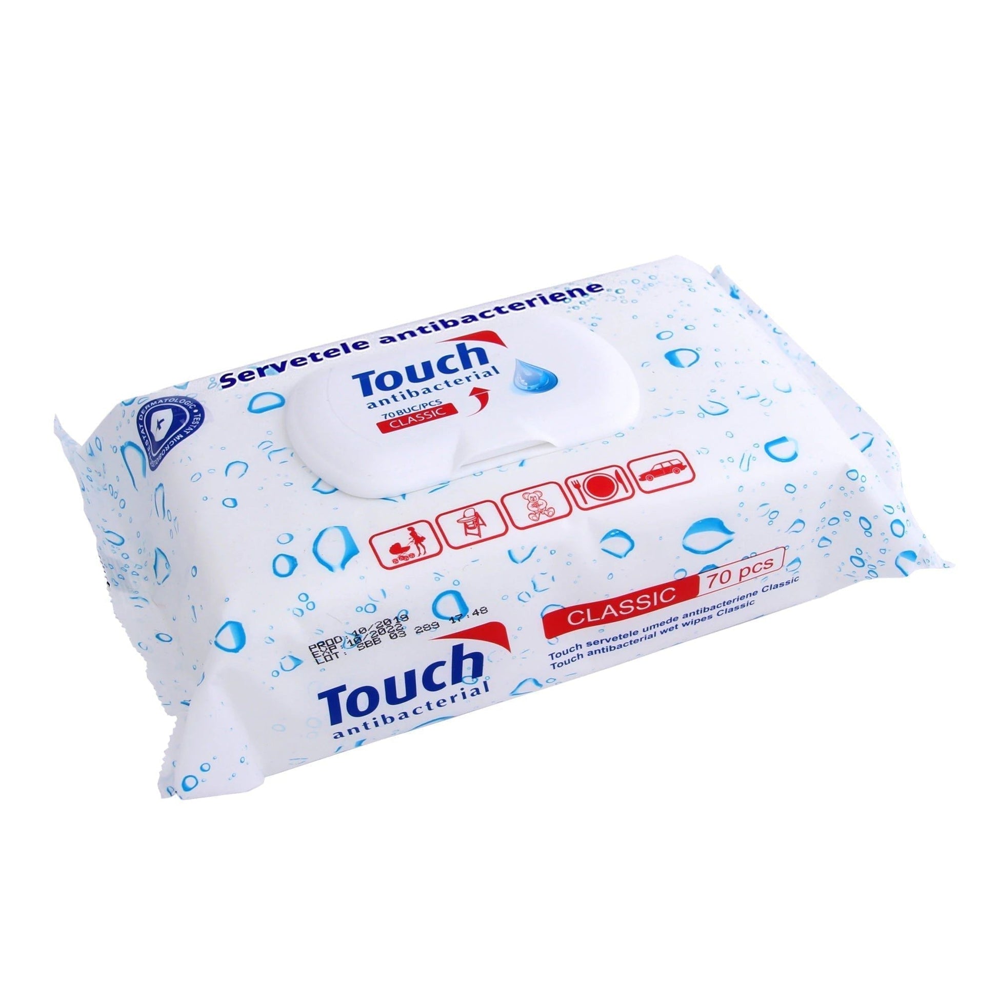 Servetele umede antibacteriene Classic, 70 bucati, Touch