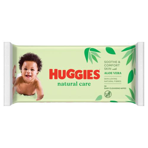 Servetele umede cu Aloe Vera Natural Care, 56 bucati, Huggies