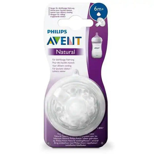 Set tetine, cu debit variabil, Natural, +3 luni, 2 buc, SCF045/27, Philips Avent-