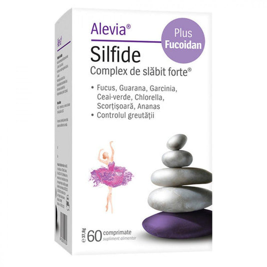 Silfide Complex de slabit forte plus Fucoidan, 60 comprimate, Alevia-