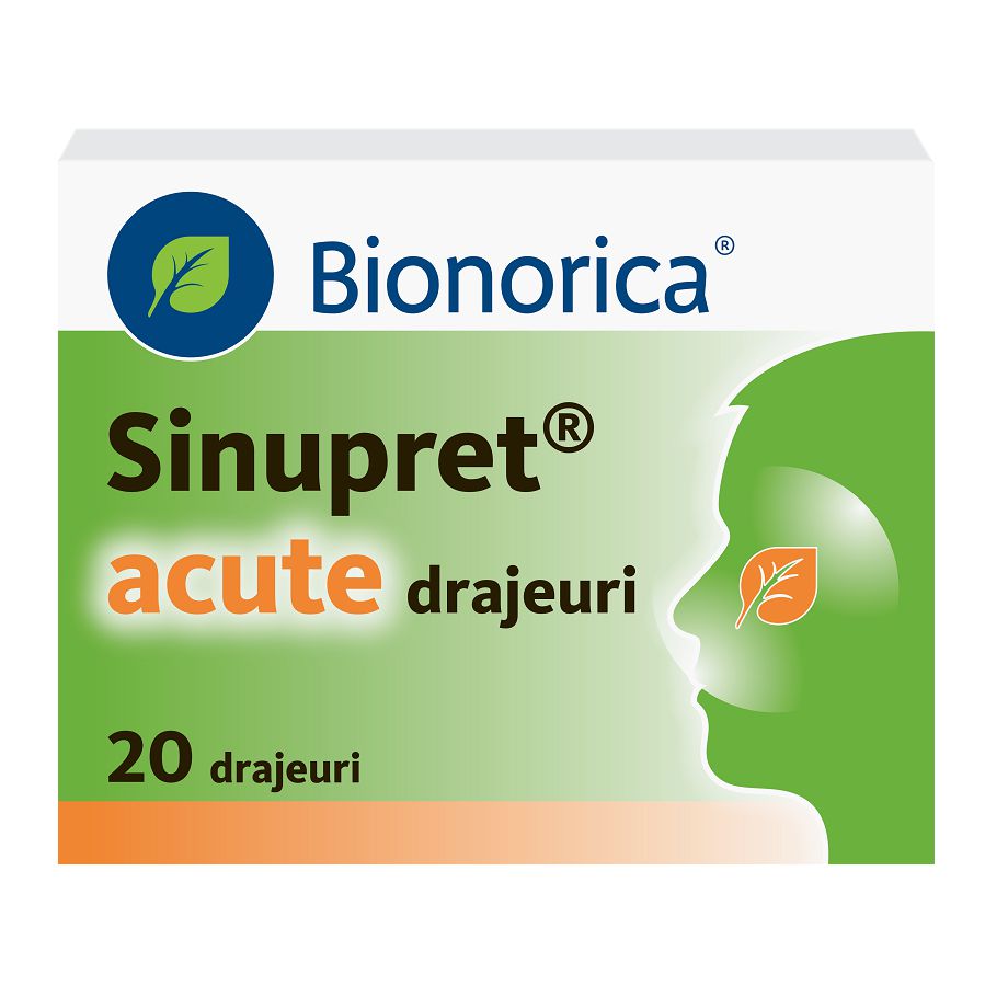 Sinupret acute, 20 drajeuri, Bionorica-