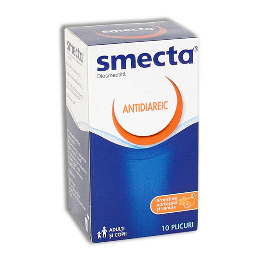 Smecta cu vanilie si portocala, 3 g/plic, 10 plicuri, Beaufour Ipsen