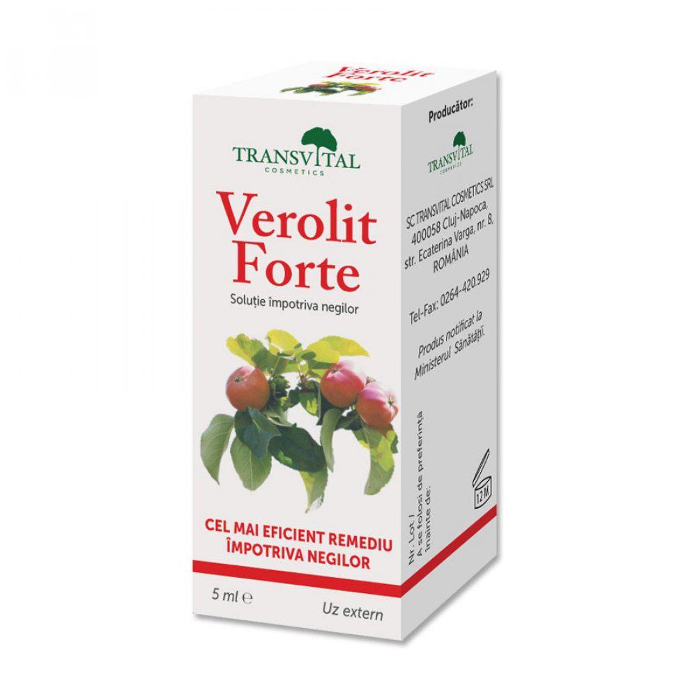 Solutie impotriva negilor Verolit Forte, 5 ml, Transvital