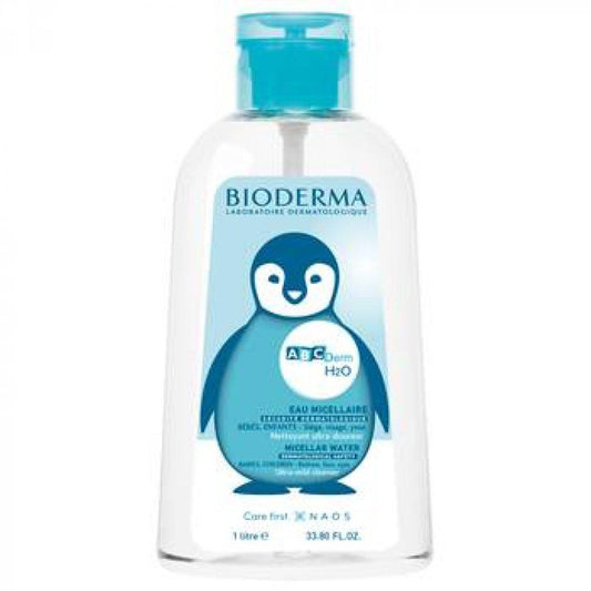 Solutie micelara cu pompa inversa ABCDerm H2O, 1000 ml, Bioderma