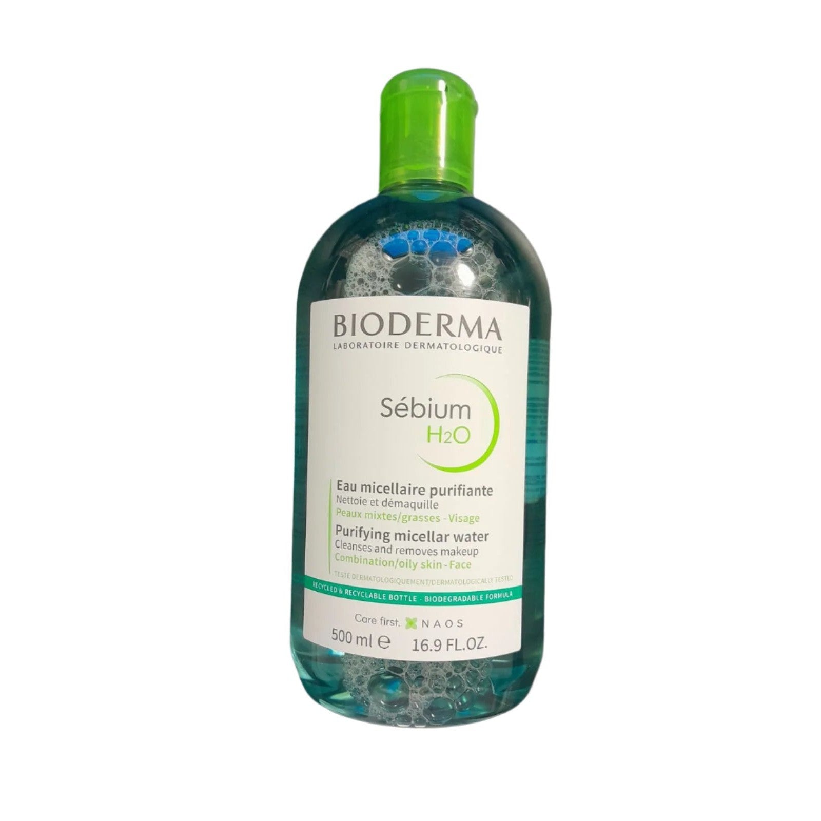 Solutie micelara ten mixt si gras H2O Sebium, 500 ml, Bioderma - 3401575645851