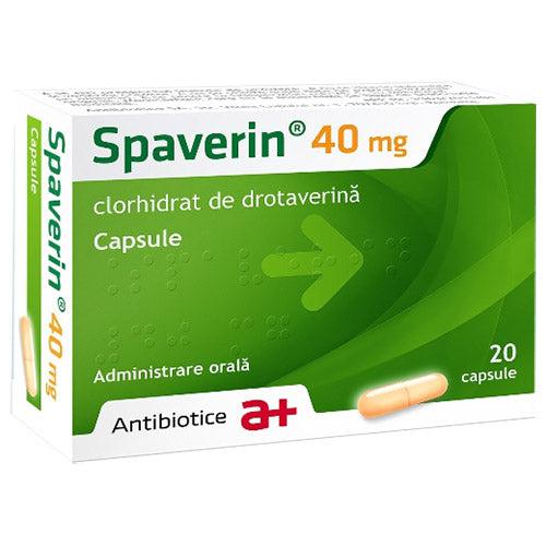 Spaverin, 40 mg, 20 capsule, Antibiotice SA