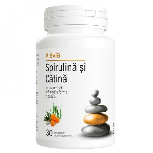 Spirulina si catina, 30 comprimate, Alevia