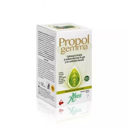 Spray de gat cu alcool pentru adulti Propolgemma Forte, 30 ml, Aboca-