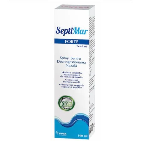 Spray nazal cu Apa de Mare Hipertona, 100 ml, Septimar Forte