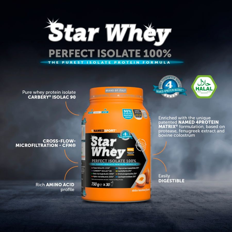 STAR WHEY ISOLATE> Delice Hazelnut, 750 gr, Named Sport-