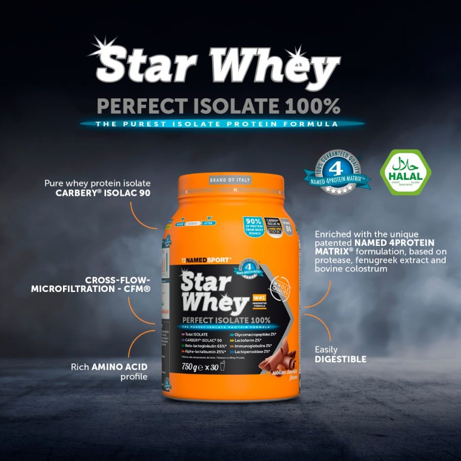 STAR WHEY ISOLATE> Sublime Chocolate, 750 gr, Named Sport-