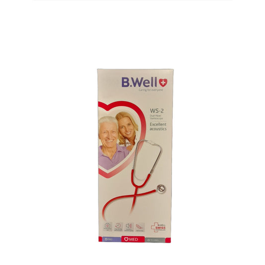 Stetoscop cu cap dublu culoare rosu WS-2, 1 bucata, B.Well
