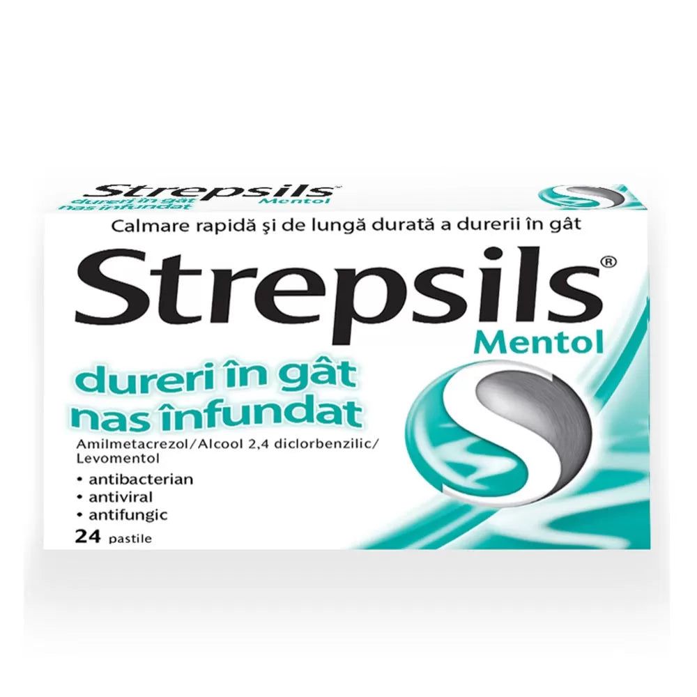 Strepsils Mentol, 24 pastile, Reckitt Benckiser Healthcare