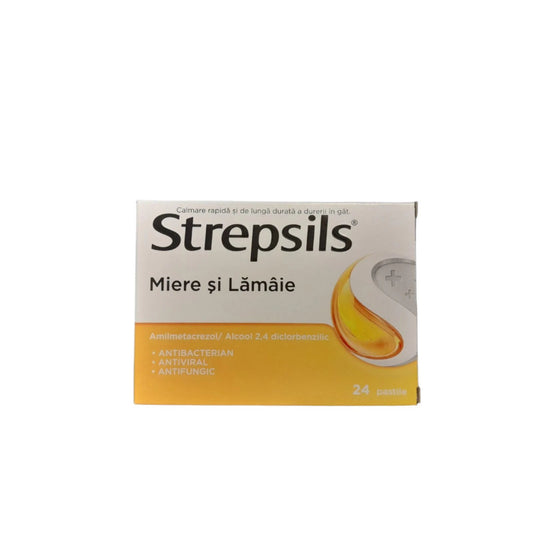 Strepsils miere si lamaie, 24 comprimate, Reckitt Benckiser - 5000167033373