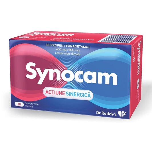 Synocam, 200 mg/500 mg, 10 comprimate filmate, Dr. Reddy's