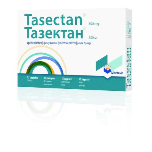 Tasectan 500 mg, antidiareic, 15 capsule, Montavit