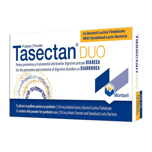 Tasectan DUO 500 mg, antidiareic, 12 comprimate, Montavit