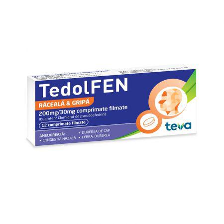 Tedolfen, 200 mg/30 mg, 12 comprimate filmate, Teva Pharmaceuticals-