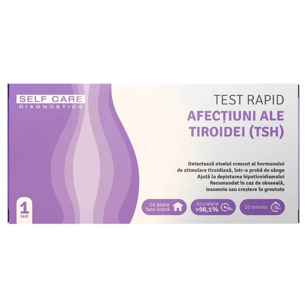 Test rapid afectiuni ale tiroidei (TSH), 1 bucata, Veda Lab-