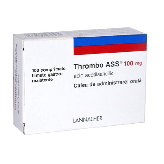 Thrombo Ass, 100 mg, 100 comprimate gastrorezistente, Lannacher-