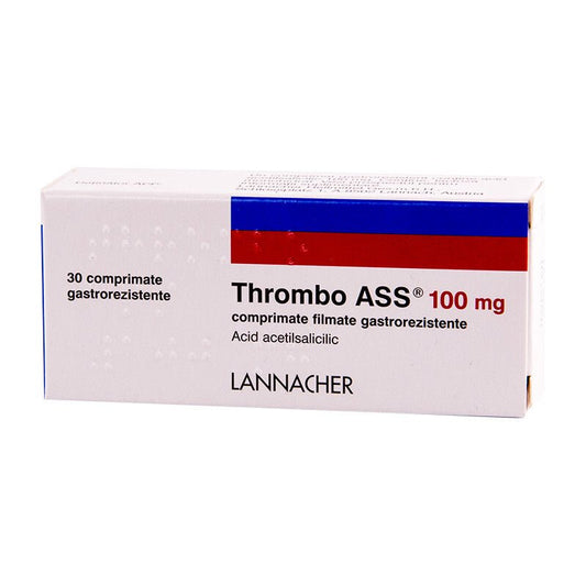 Thrombo ASS 100 mg, 30 comprimate gastrorezistente, Lannacher - 9088881269540