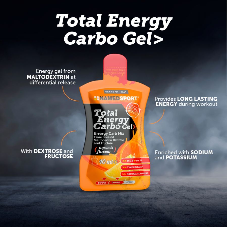 TOTAL ENERGY CARBO GEL> Agrumix, 40 ml, Named Sport-