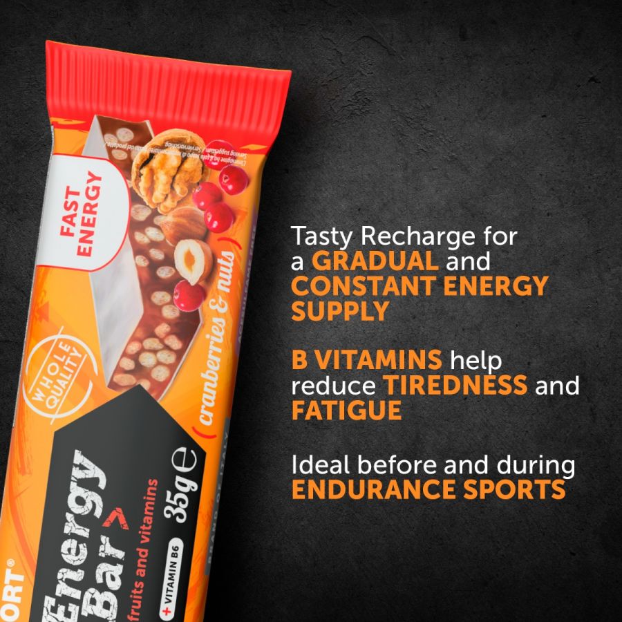 TOTAL ENERGY FRUIT BAR> Cranberry & Nuts, 35 gr, Named Sport