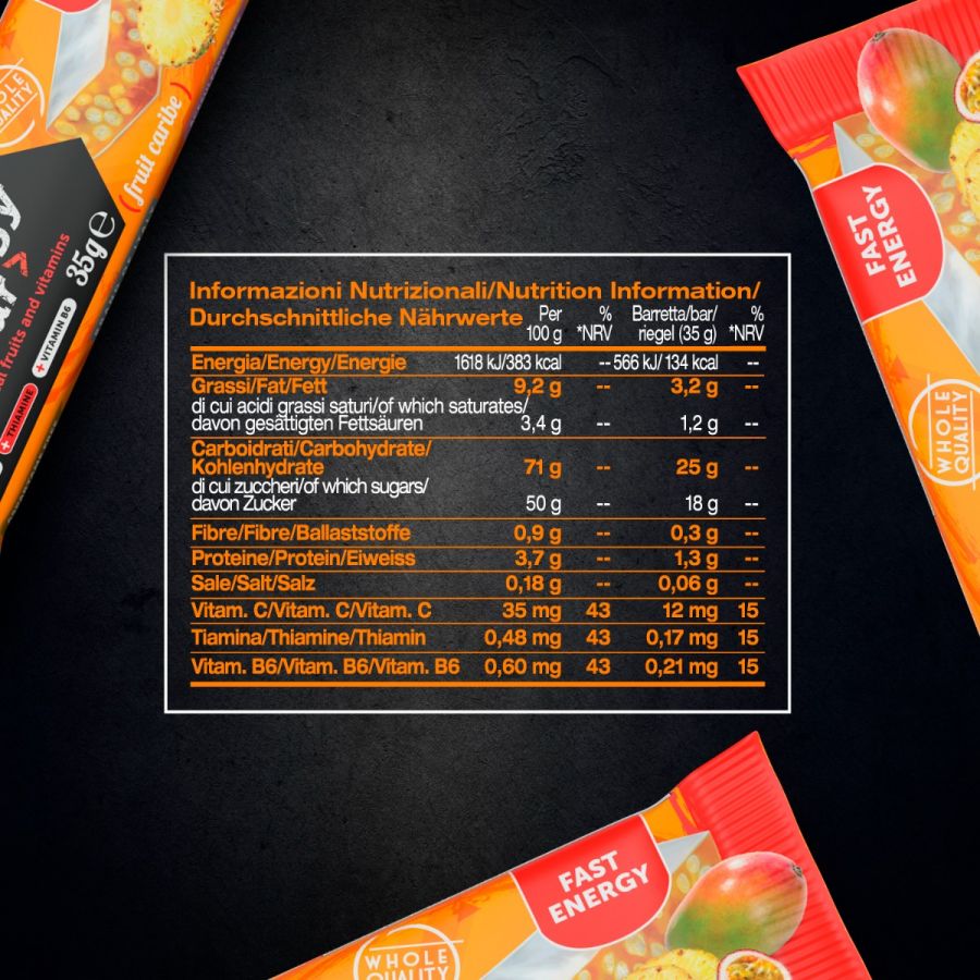 TOTAL ENERGY FRUIT BAR> Fruit Caribe, 35 gr, Named Sport