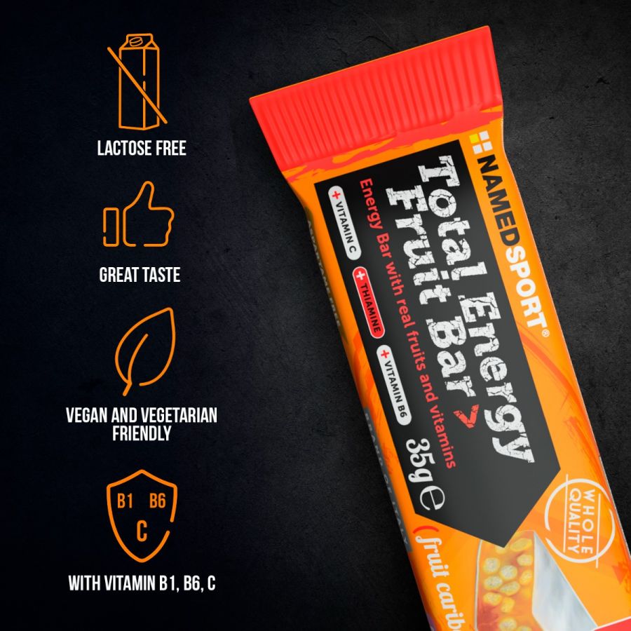 TOTAL ENERGY FRUIT BAR> Fruit Caribe, 35 gr, Named Sport