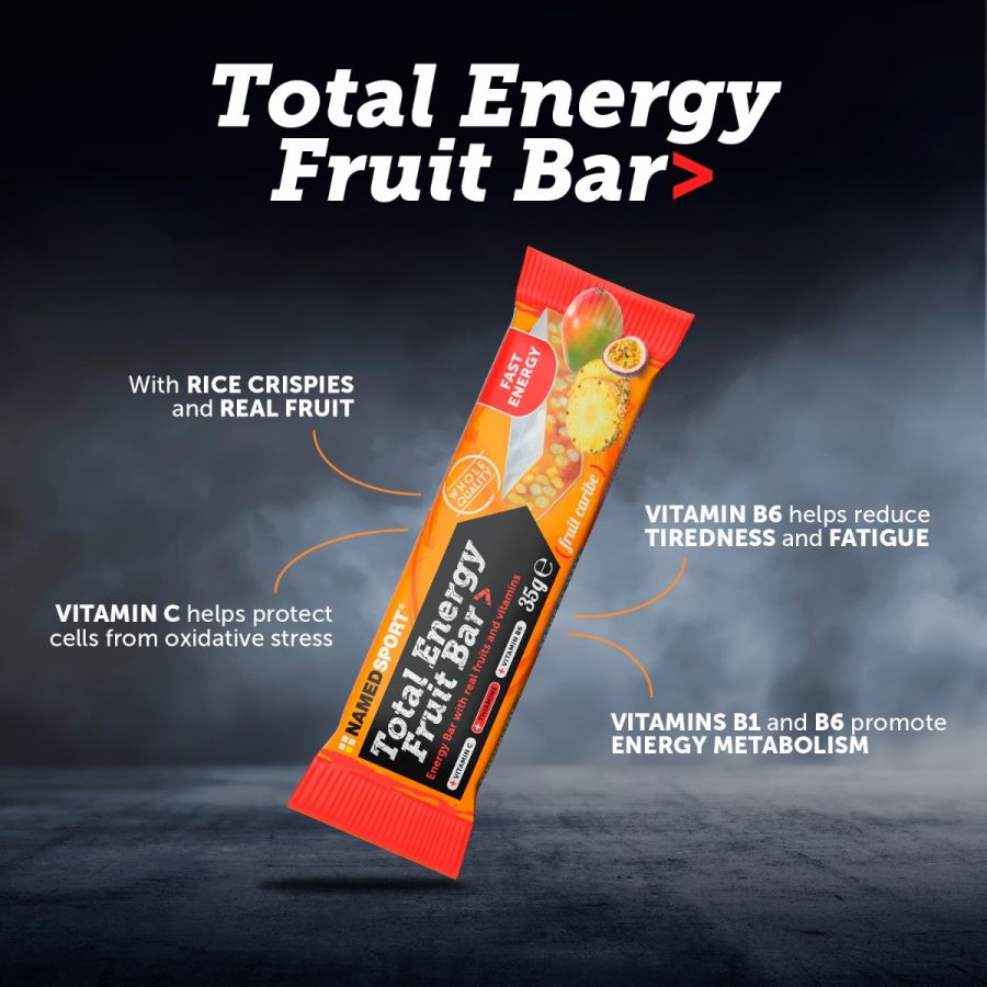 TOTAL ENERGY FRUIT BAR> Fruit Caribe, 35 gr, Named Sport-