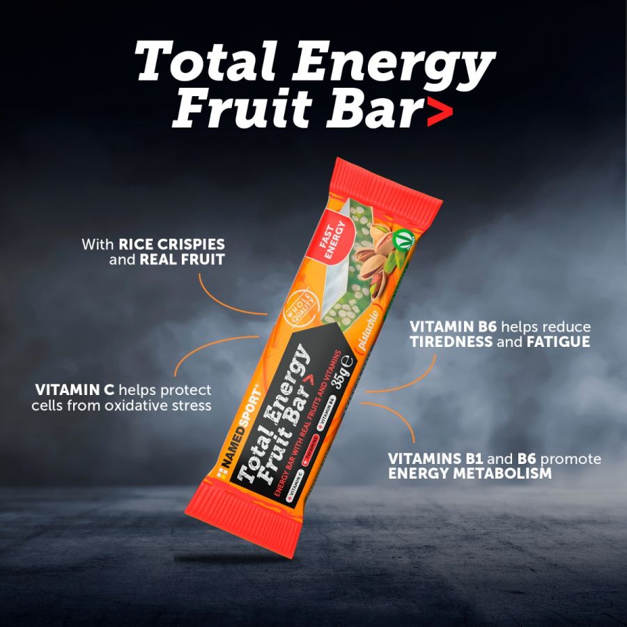 TOTAL ENERGY FRUIT BAR> Pistachio, 35 gr, Named Sport