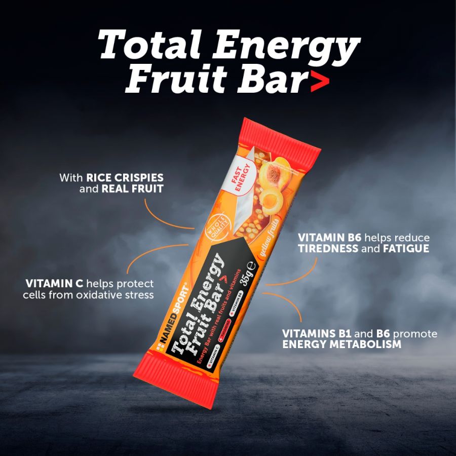 TOTAL ENERGY FRUIT BAR> Yellow Fruits, 35 gr, Named Sport