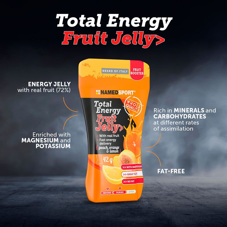 TOTAL ENERGY FRUIT JELLY> Peach, Orange&Lemon, 42 gr, Named Sport-