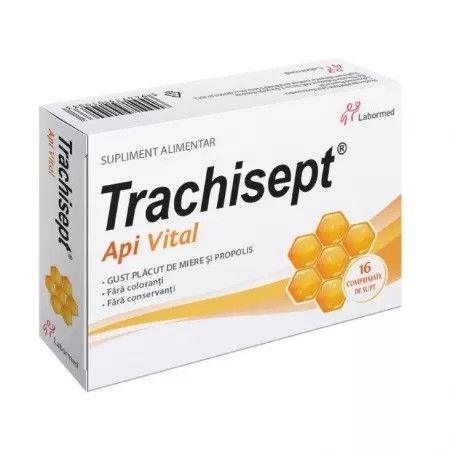 Trachisept Api Vital, 16 comprimate, Labormed - 5944719010033