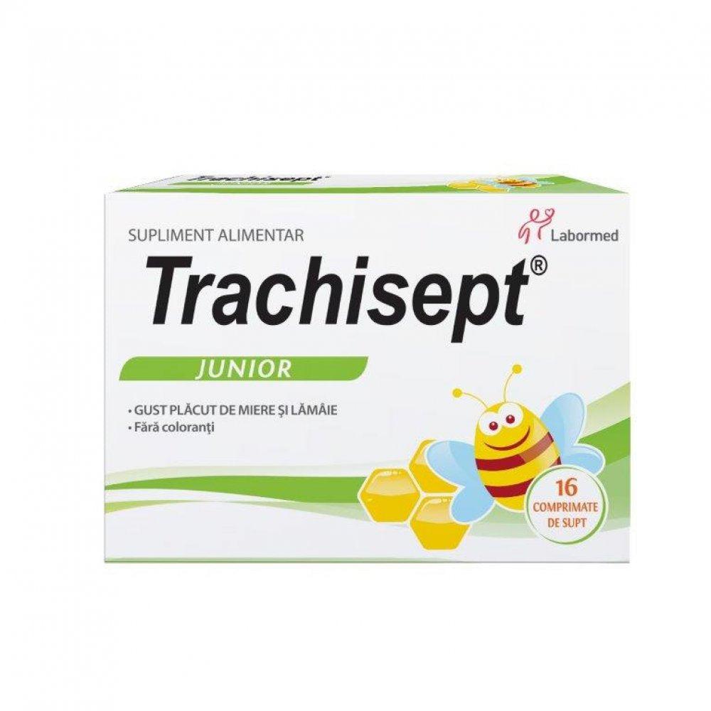 Trachisept Junior cu miere si lamaie, 16 capsule, Labormed