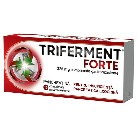 Triferment Forte, 325 mg, 10 comprimate gastrorezistente, Biofarm - 5944704013209