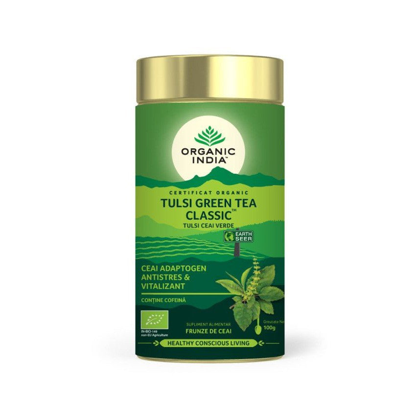 Tulsi Ceai Verde Bio, 100 g, Organic India-